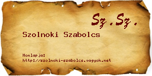 Szolnoki Szabolcs névjegykártya